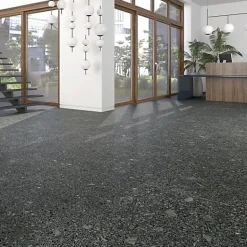 Tinker Carrelage Effet Terrazzo STRACCIATELLA 80x80 rectifié Miscela Grafito - Les Carreaux de Jean