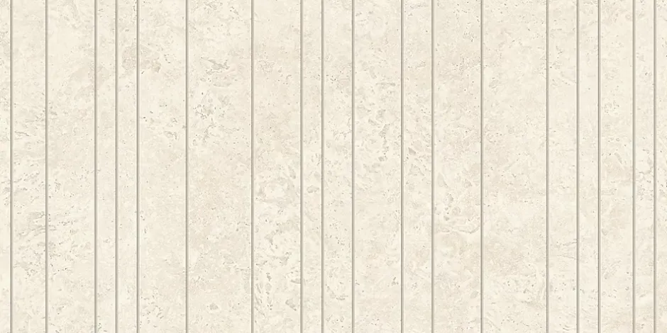 Ro'Ma Carrelage Carrelage effet Travertin Blanc Cross Cut Scalpo 60x29,5x0,9 cm Mat Neravio - Mur intérieur (vendu par carton de 0,708 m²) - RO'MA