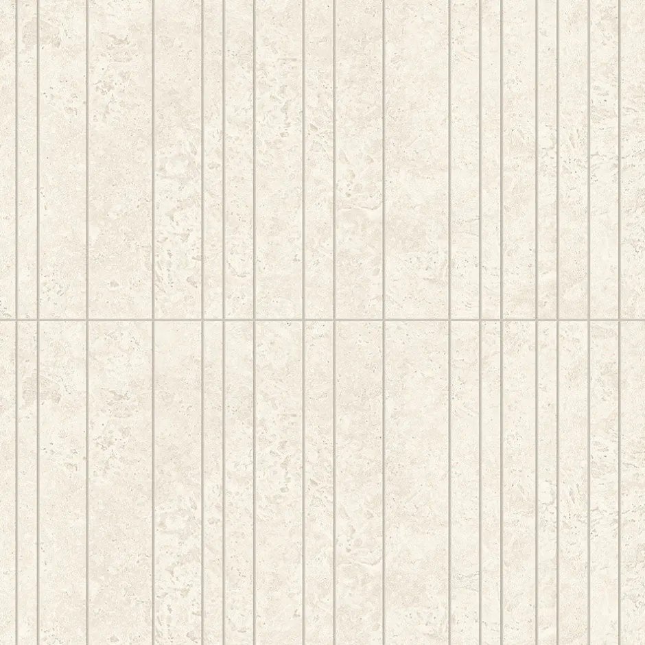 Ro'Ma Carrelage Carrelage effet Travertin Blanc Cross Cut Scalpo 60x29,5x0,9 cm Mat Neravio - Mur intérieur (vendu par carton de 0,708 m²) - RO'MA