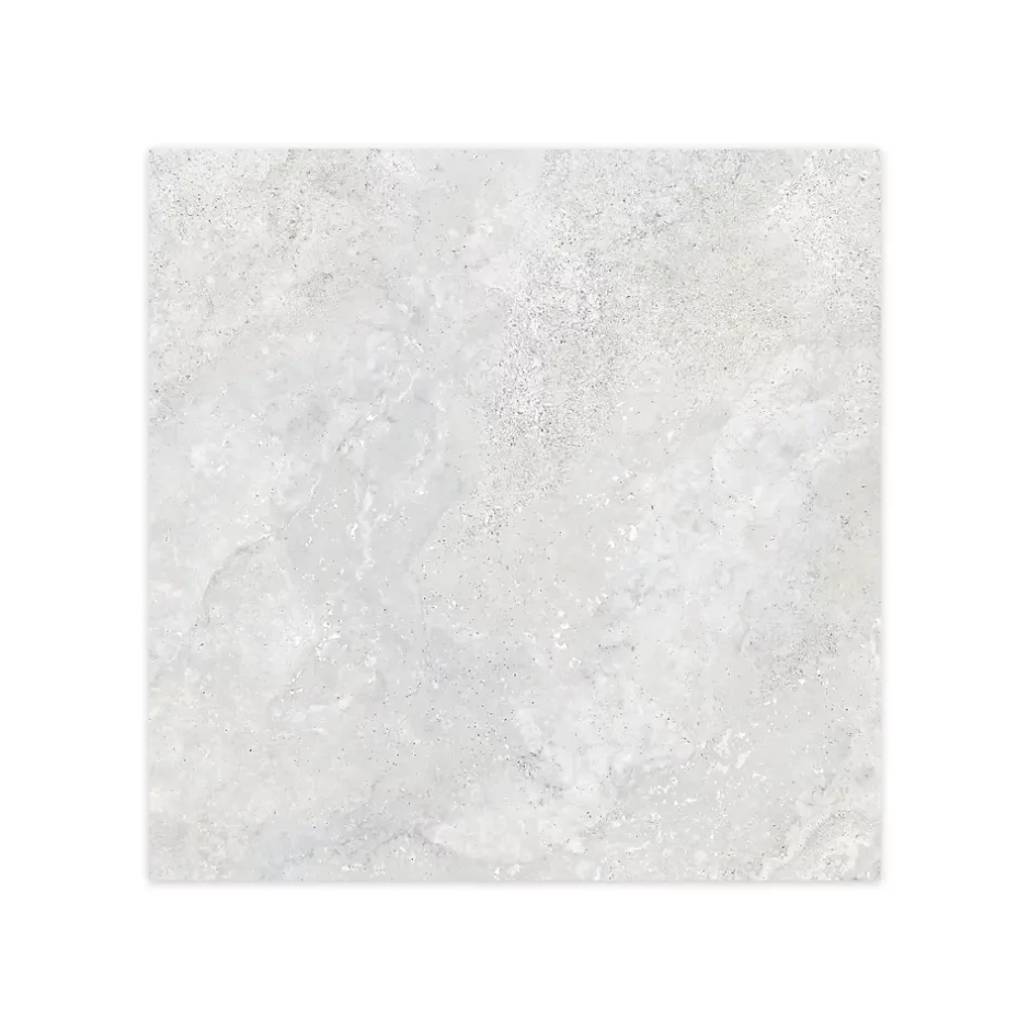 Ro'Ma Carrelage Carrelage effet Travertin Gris Clair 90x90x0,9 cm In&Out Castorel - Sol et mur intérieur et Sol extérieur -