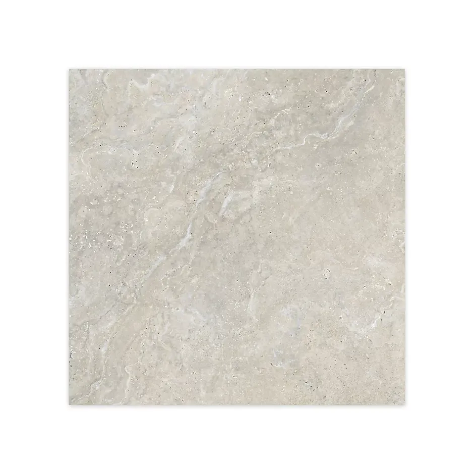 Ro'Ma Carrelage Carrelage effet Travertin Gris Beige 90x90x0,9 cm In&Out Castorel - Sol et mur intérieur et Sol extérieur -