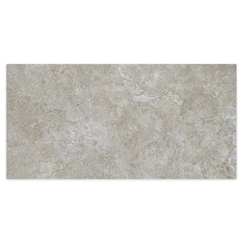 Carrelage effet Travertin Gris Marron 120x60x0,9 cm In&Out Castorel - Sol et mur intérieur et Sol extérieur --Ro'Ma Carrelage Sale