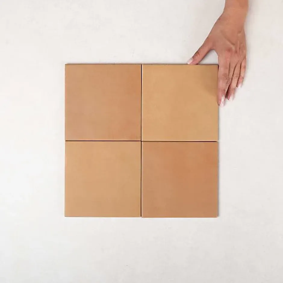 Carrelage Effet Zellige Beige AGADIR - Cotto Oscuro mate 14,7x14,7 - Les Carreaux de Jean-Les Carreaux De Jean