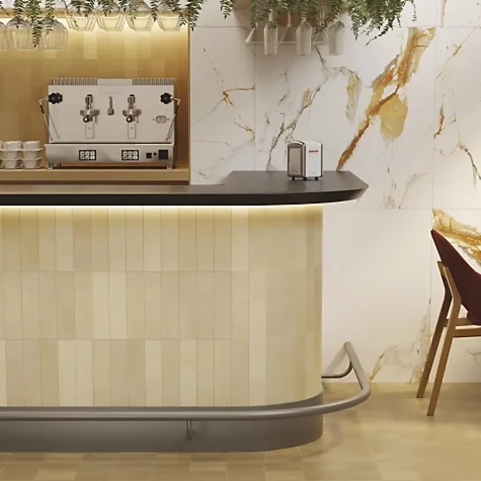 Carrelage Effet Zellige Beige AGADIR - Cotto Oscuro mate 14,7x14,7 - Les Carreaux de Jean-Les Carreaux De Jean