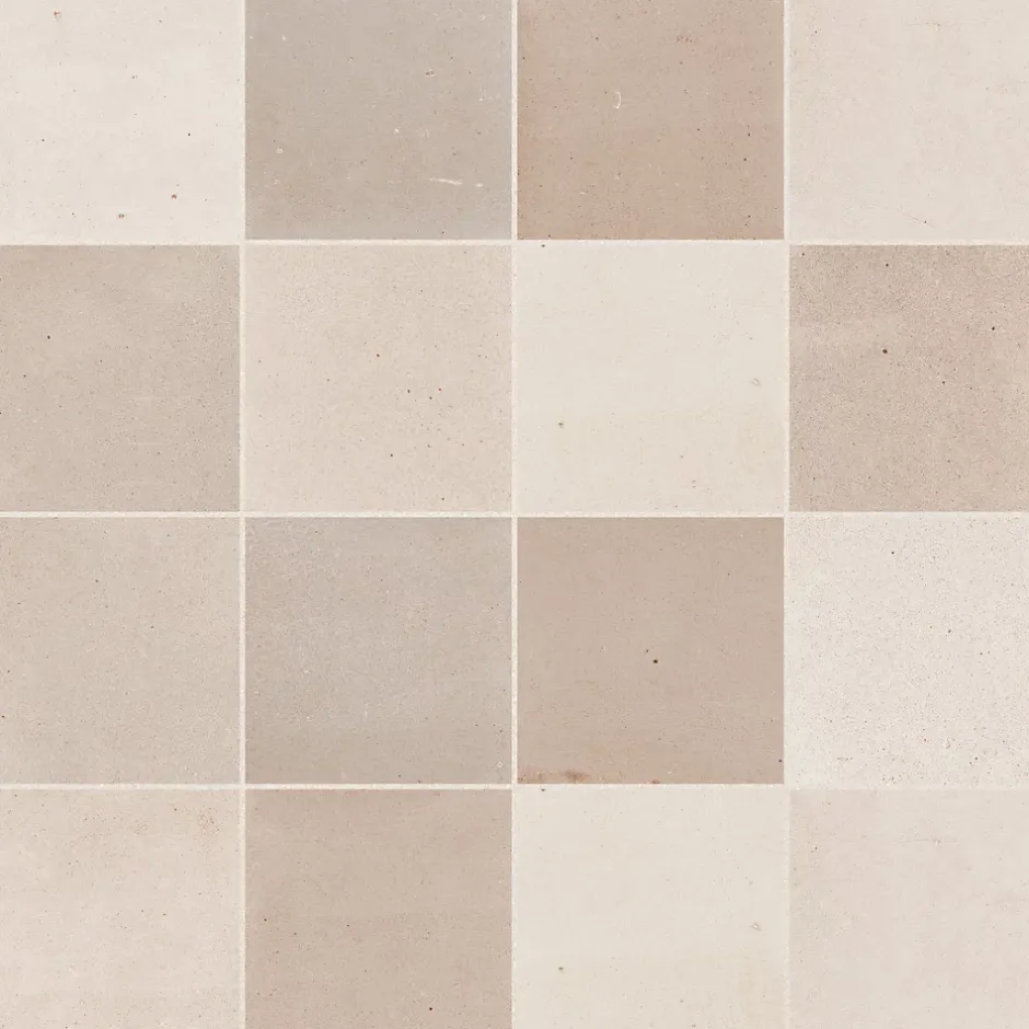 Ro'Ma Carrelage Carrelage effet Zellige Beige 10x10x0,85 cm Mat Serinor - Mur intérieur -