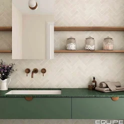 Gioia Materia Carrelage Effet Zellige Beige COLO Matt 5x15 canvas - Les Carreaux de Jean