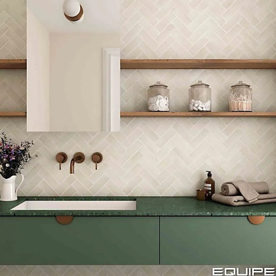 Gioia Materia Carrelage Effet Zellige Beige COLO Matt 5x15 canvas - Les Carreaux de Jean