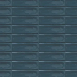 Carrelage effet Zellige Bleu 14,6x4,8x0,8 cm Brillant Bravio - Mur intérieur --Ro'Ma Carrelage Clearance