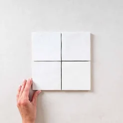 Carrelage Effet Zellige Blanc MANARA CLAY 10x10 Sahara White - Les Carreaux de Jean-Les Carreaux De Jean  Outlet