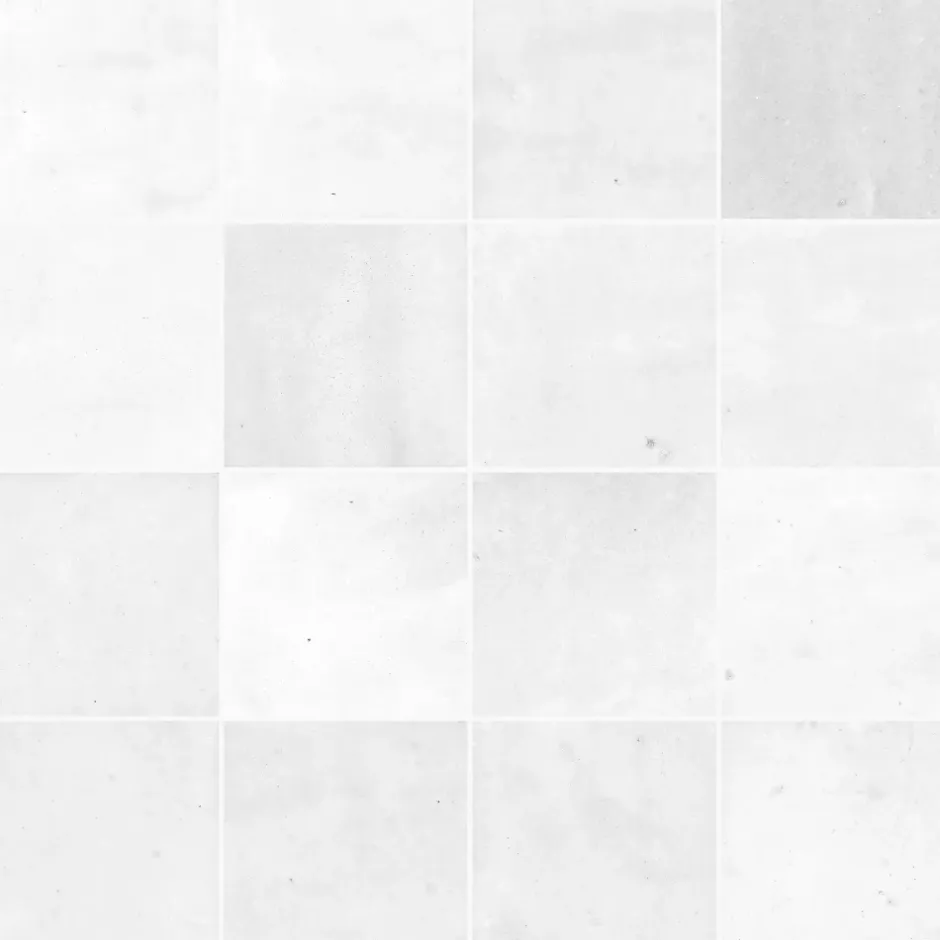 Ro'Ma Carrelage Carrelage effet Zellige Blanc 10,7x10,7x0,9 cm Velmio - Mur intérieur -