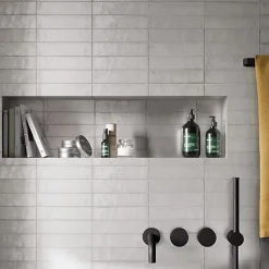 Les Carreaux De Jean  Carrelage Effet Zellige Blanc TANGER 6x24 White - Les Carreaux de Jean