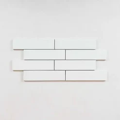 Les Carreaux De Jean  Carrelage Effet Zellige Blanc TANGER 6x24 White - Les Carreaux de Jean