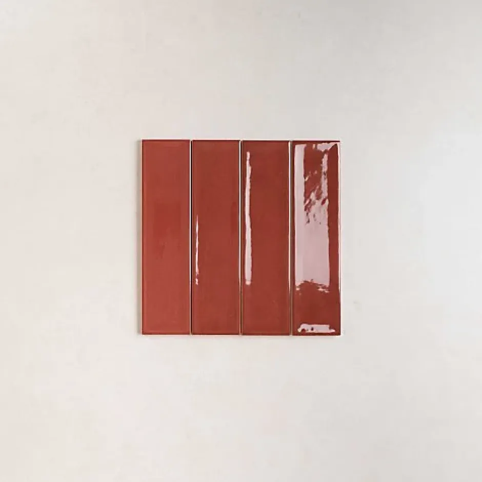 Carrelage Effet Zellige Bordeaux NARA Burdeos Gloss 7,5x30cm - Les Carreaux de Jean-Les Carreaux De Jean Clearance