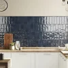 Les Carreaux De Jean  Carrelage Effet Zellige Bleu Foncé NOLITA Marine 6,5x20 - Les Carreaux de Jean