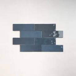 Les Carreaux De Jean  Carrelage Effet Zellige Bleu Foncé NOLITA Marine 6,5x20 - Les Carreaux de Jean