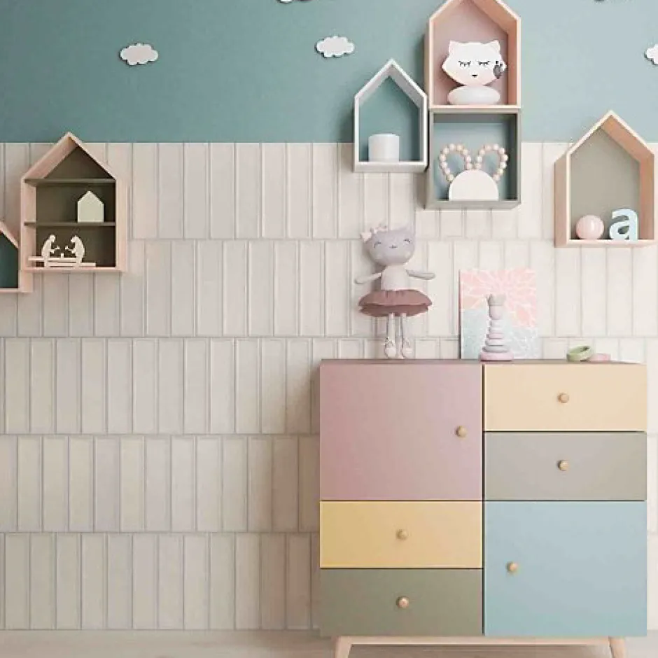 Les Carreaux De Jean Carrelage Effet Zellige Blanc NARA Blanco Mate 7,5x30cm - Les Carreaux de Jean