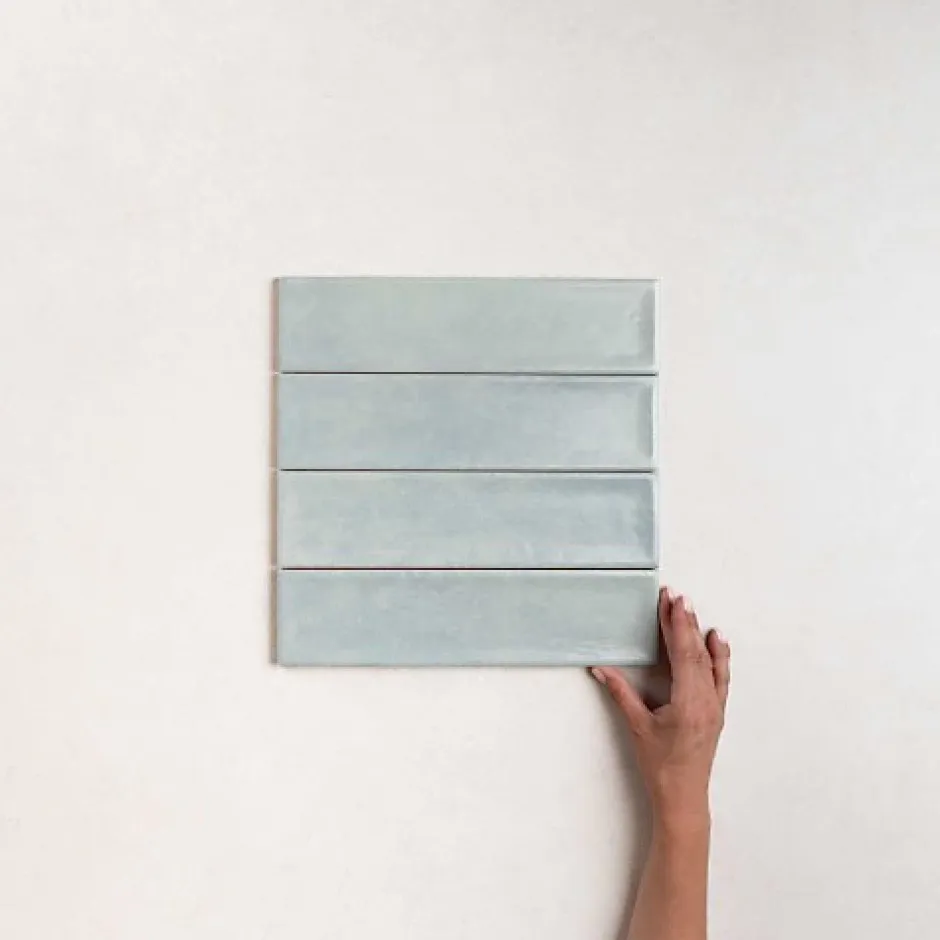 Carrelage Effet Zellige Bleu Ciel NARA Glass Mate 7,5x30cm - Les Carreaux de Jean-Les Carreaux De Jean Discount