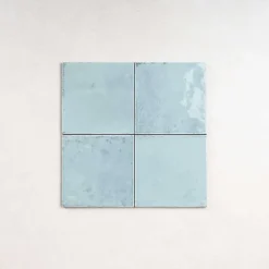 Carrelage Effet Zellige Bleu Ciel AGADIR - Agua 14,7x14,7 - Les Carreaux de Jean-Les Carreaux De Jean  Discount