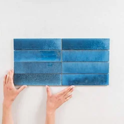 Carrelage Effet Zellige Bleu TANGER 6x24 China - Les Carreaux de Jean-Les Carreaux De Jean  Hot