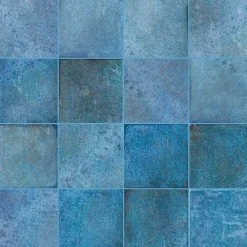 Ro'Ma Carrelage Carrelage effet Zellige Bleu Foncé 10x10x0,85 cm Caldero - Mur intérieur -