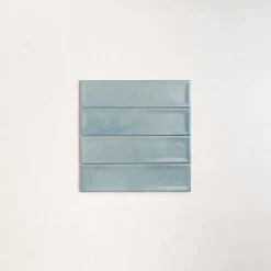 Les Carreaux De Jean  Carrelage Effet Zellige Bleu NARA Mar Mate 7,5x30cm - Les Carreaux de Jean