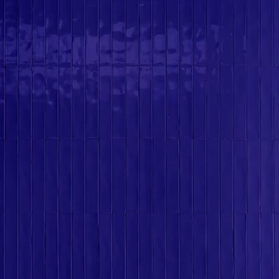 Les Carreaux De Jean Carrelage Effet Zellige Bleu Majorelle LUZ Cobalto 5,3x30cm - Les Carreaux de Jean