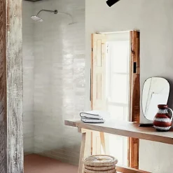 Les Carreaux De Jean  Carrelage Effet Zellige Blanc Cassé TANGER 6x24 Off White - Les Carreaux de Jean