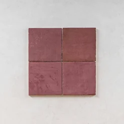 Carrelage Effet Zellige Bordeaux LA RIVIERA 13,2x13,2 Juneberry - Les Carreaux de Jean-Gioia Materia Sale