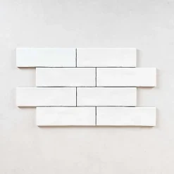 Les Carreaux De Jean Carrelage Effet Zellige Blanc MITTE Blanco 6,5x20 - Les Carreaux de Jean