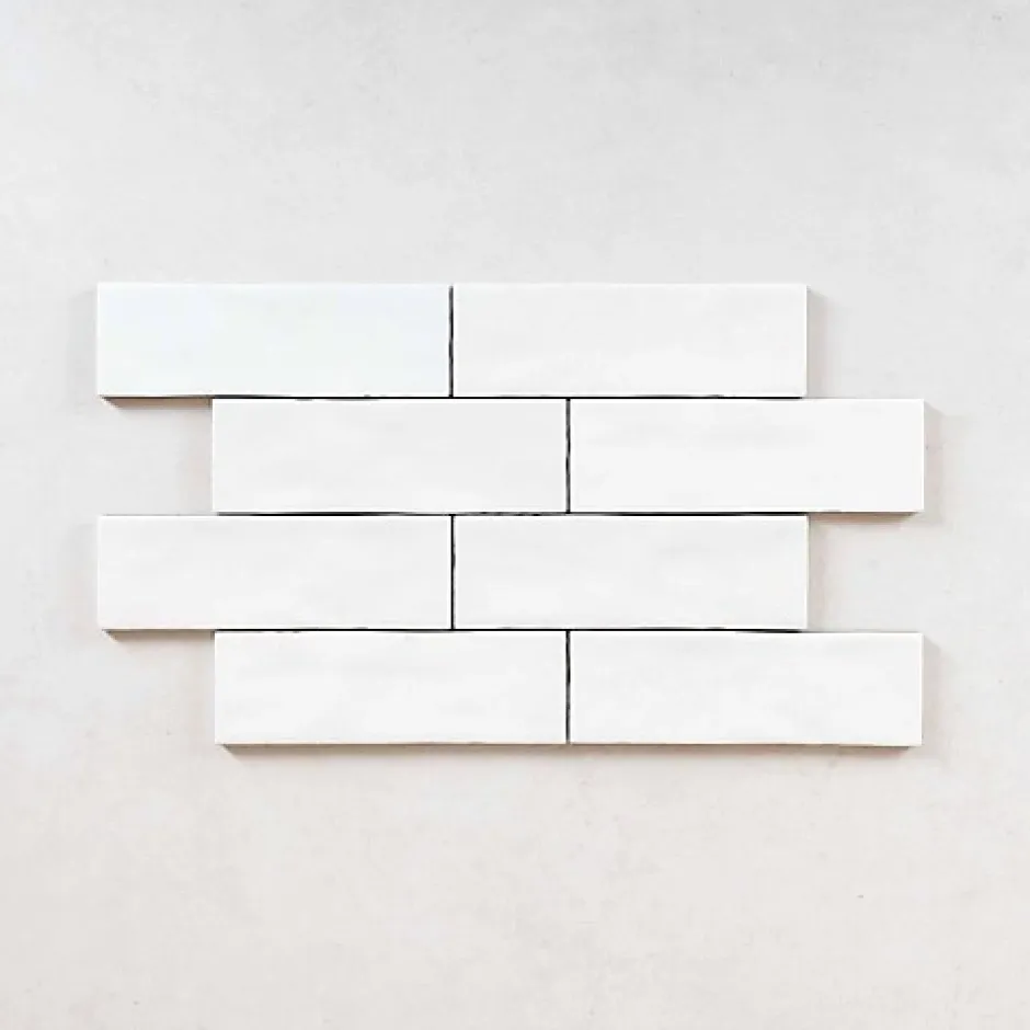 Les Carreaux De Jean Carrelage Effet Zellige Blanc MITTE Blanco 6,5x20 - Les Carreaux de Jean