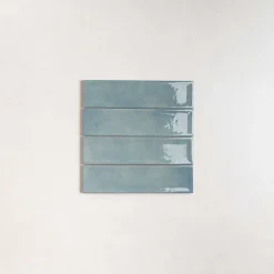 Les Carreaux De Jean  Carrelage Effet Zellige Bleu NARA Mar Gloss 7,5x30cm - Les Carreaux de Jean