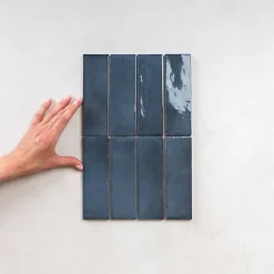 Carrelage Effet Zellige Bleu Nuit COLO Gloss 5x15 blue night - Les Carreaux de Jean-Gioia Materia Hot