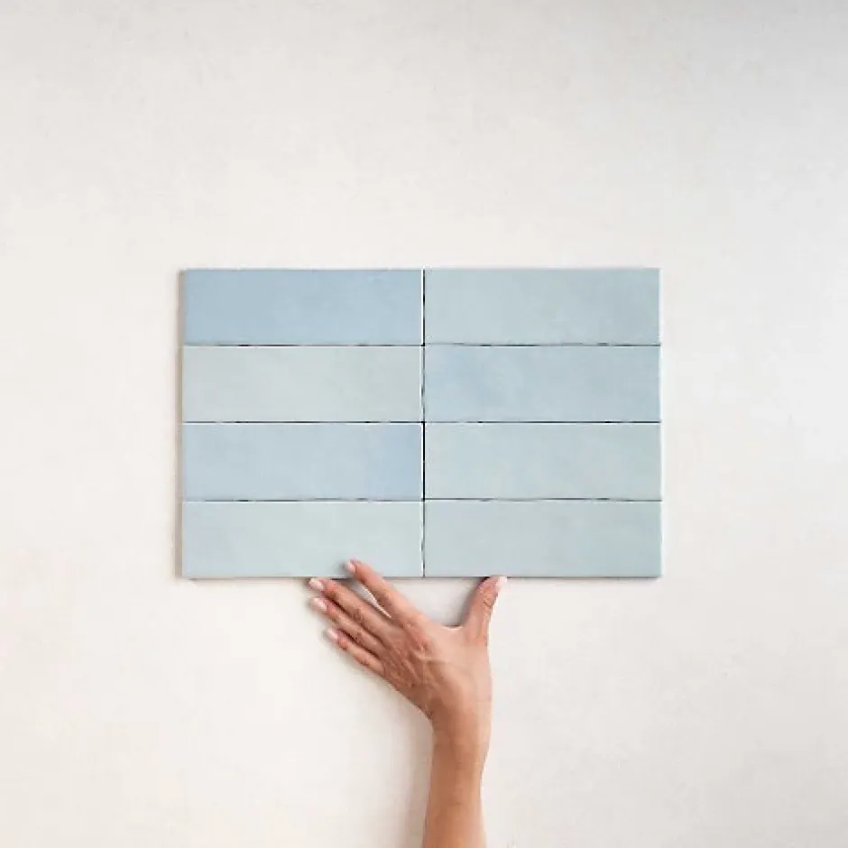 Carrelage Effet Zellige Bleu Ciel NOLITA Cielo 6,5x20 - Les Carreaux de Jean-Les Carreaux De Jean Hot