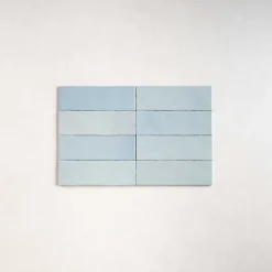 Carrelage Effet Zellige Bleu Ciel NOLITA Cielo 6,5x20 - Les Carreaux de Jean-Les Carreaux De Jean Hot