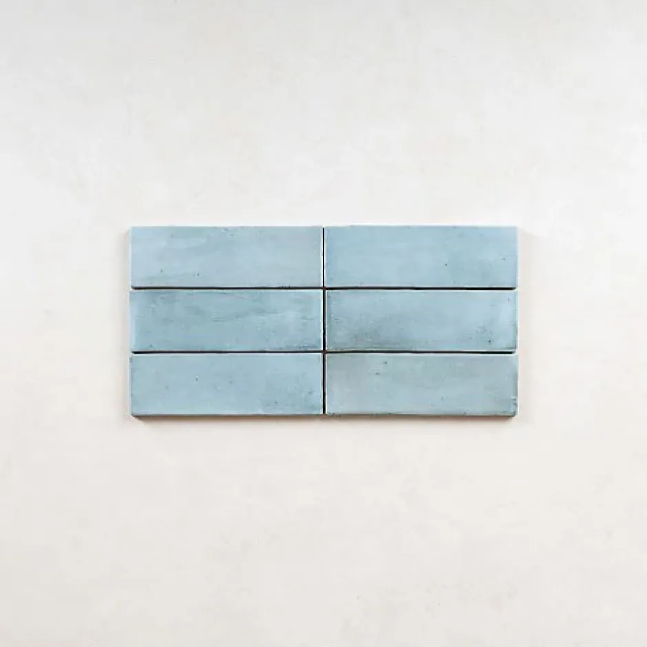 Carrelage Effet Zellige Bleu Ciel COLO Matt 5x15 Blue Grass - Les Carreaux de Jean-Gioia Materia New