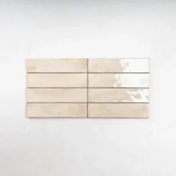 Les Carreaux De Jean  Carrelage Effet Zellige Beige FUSION Beige 6x25cm - Les Carreaux de Jean