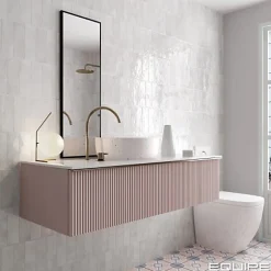 Gioia Materia Carrelage Effet Zellige Gris LA RIVIERA 6,5x20 Gris Nuage - Les Carreaux de Jean