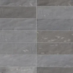 Carrelage effet Zellige Gris 20x6,5x0,85 cm Brillant Orisel - Mur intérieur --Ro'Ma Carrelage Clearance