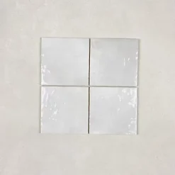 Carrelage Effet Zellige Gris LA RIVIERA 13,2x13,2 Gris Nuage - Les Carreaux de Jean-Gioia Materia Outlet