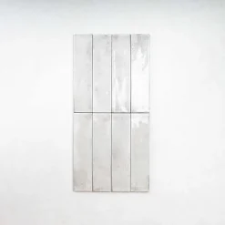 Carrelage Effet Zellige Gris Clair FUSION Grigio 6x25cm - Les Carreaux de Jean-Les Carreaux De Jean  Discount