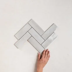 Gioia Materia Carrelage Effet Zellige Gris COLO Gloss 5x15 Amber Grey - Les Carreaux de Jean