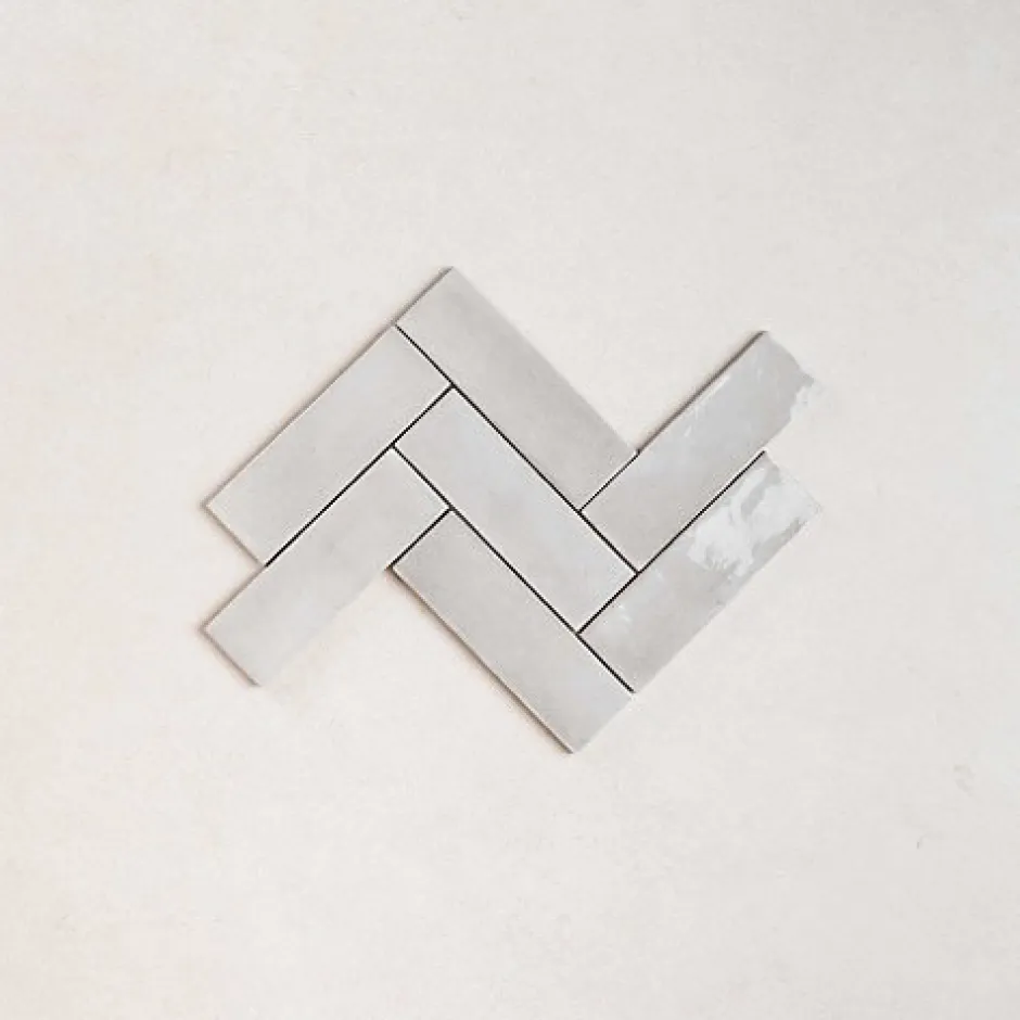 Gioia Materia Carrelage Effet Zellige Gris COLO Gloss 5x15 Amber Grey - Les Carreaux de Jean