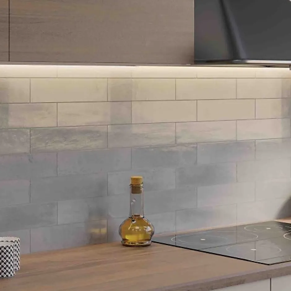 Carrelage Effet Zellige Gris AGADIR - Piedra 7x28 - Les Carreaux de Jean-Les Carreaux De Jean Online