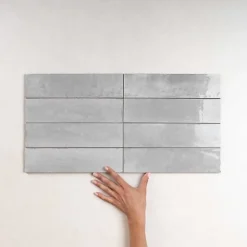 Carrelage Effet Zellige Gris AGADIR - Piedra 7x28 - Les Carreaux de Jean-Les Carreaux De Jean  Online