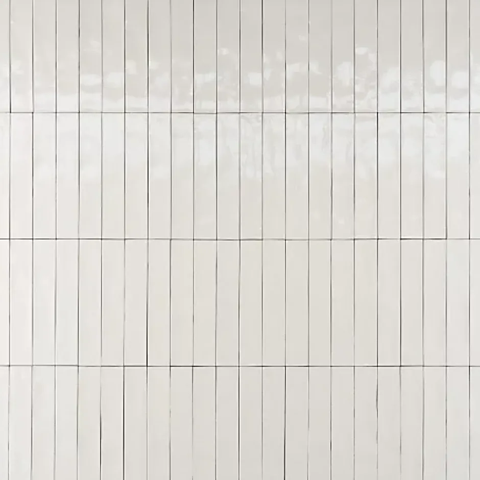 Les Carreaux De Jean Carrelage Effet Zellige LUZ Blanc 5,3x30cm - Les Carreaux de Jean