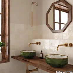 Gioia Materia Carrelage Effet Zellige LA RIVIERA 13,2x13,2 Wheat - Les Carreaux de Jean