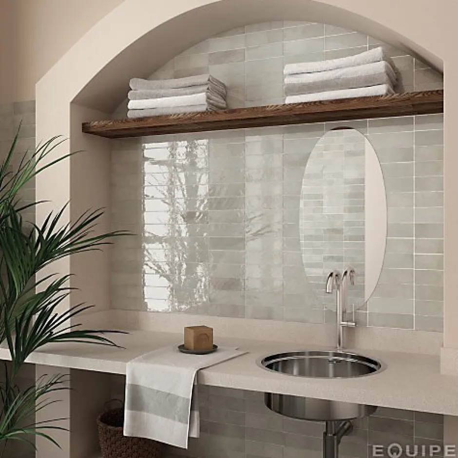 Carrelage Effet Zellige LA RIVIERA 6,5x20 Vert - Les Carreaux de Jean-Gioia Materia