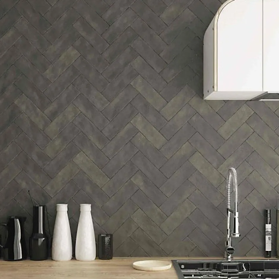 Carrelage Effet Zellige MITTE Gris 6,5x20 - Les Carreaux de Jean-Les Carreaux De Jean