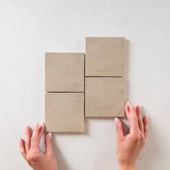 Les Carreaux De Jean  Carrelage Effet Zellige MANARA CLAY 10x10 Temara Taupe - Les Carreaux de Jean