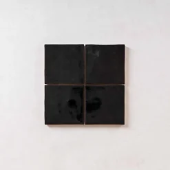 Carrelage Effet Zellige Noir MANARA CLAY 10x10 Berber Black - Les Carreaux de Jean-Les Carreaux De Jean  New